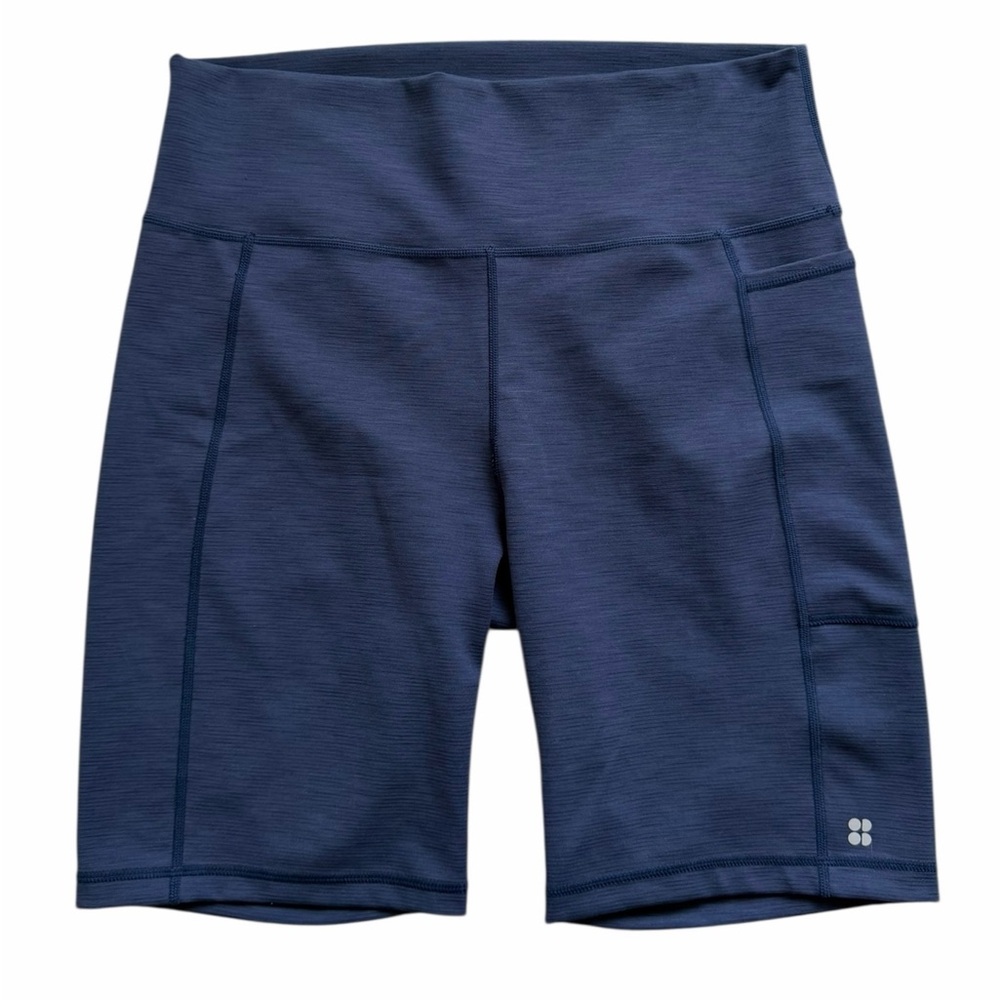 Sweaty Betty Super Sculpt High Waist Cycling Shorts 8” XL  Blue Activewear